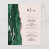Emerald Green Rose Gold Agate Blush Wedding (Vorderseite)