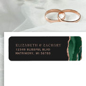 Emerald Green Rose Gold Agate Rücksendeadresse