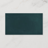 Emerald Green Rose Gold Blume Wreath Wedding Platzkarte (Rückseite)