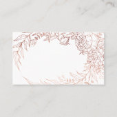 Emerald Green Rose Gold Blume Wreath Wedding Platzkarte (Vorderseite)