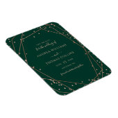 Emerald Green Rose Gold Geometric Save the Date Magnet (Rechte Seite)