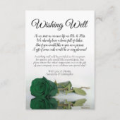 Emerald Green Rose Hochzeit wünscht gutes Gedicht Begleitkarte (Vorderseite)