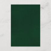 Emerald Green Rose Hochzeit wünscht gutes Gedicht Begleitkarte (Rückseite)