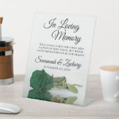 Emerald Green Rose Love Memory Wedding Memorial Sockelschild (In SItu)