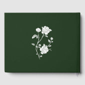Emerald Green Rose Wedding Guest Book Gästebuch (Rückseite)