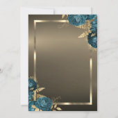 Emerald Green Roses Frame Brown Retirement Party Einladung (Rückseite)