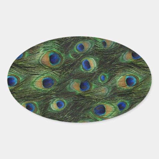 Emerald Green Royal Blue Peacock Stickers (Vorderseite)