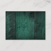 Emerald Green Rustic Barn Wood Wedding Vielen Dank Platzkarte (Rückseite)