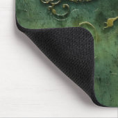 Emerald Green Rustic Steampunk Clock (10) Mousepad (Ecke)