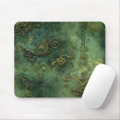 Emerald Green Rustic Steampunk Clock (10) Mousepad (Mit Mouse)