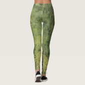 Emerald Green Rustic Steampunk Clock (11) Leggings (Rückseite)