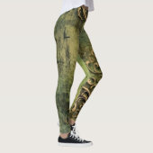 Emerald Green Rustic Steampunk Clock (11) Leggings (Rechts)