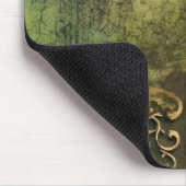 Emerald Green Rustic Steampunk Clock (11) Mousepad (Ecke)