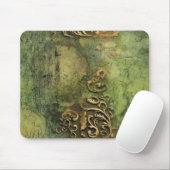 Emerald Green Rustic Steampunk Clock (11) Mousepad (Mit Mouse)