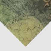 Emerald Green Rustic Steampunk Clock (11) Seidenpapier (Detail)