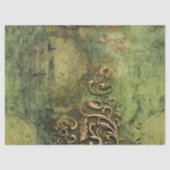 Emerald Green Rustic Steampunk Clock (11) Seidenpapier (Vorderseite)