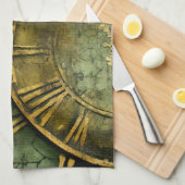 Emerald Green Rustic Steampunk Clock (12) Geschirrtuch (Viertel Falte)