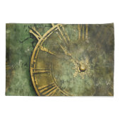 Emerald Green Rustic Steampunk Clock (12) Kissenbezug (Rückseite-Links)