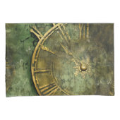 Emerald Green Rustic Steampunk Clock (12) Kissenbezug (Vorderseite-Rechts)