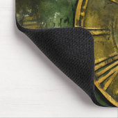 Emerald Green Rustic Steampunk Clock (12) Mousepad (Ecke)
