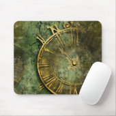 Emerald Green Rustic Steampunk Clock (12) Mousepad (Mit Mouse)