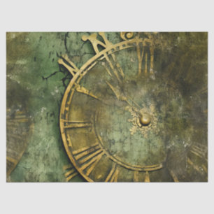 Emerald Green Rustic Steampunk Clock (12) Seidenpapier