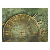 Emerald Green Rustic Steampunk Clock (12) Tischdecke (Vorderseite (Horizontal))