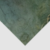 Emerald Green Rustic Steampunk Clock (2) Seidenpapier (Detail)