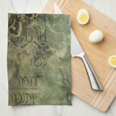 Emerald Green Rustic Steampunk Clock (4) Geschirrtuch (Viertel Falte)