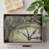 Emerald Green Rustic Steampunk Clock (4) Seidenpapier (Geschenk)