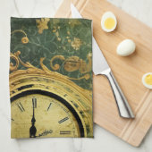 Emerald Green Rustic Steampunk Clock (6) Geschirrtuch (Viertel Falte)