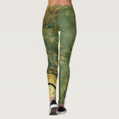Emerald Green Rustic Steampunk Clock (6) Leggings (Rückseite)