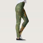 Emerald Green Rustic Steampunk Clock (6) Leggings (Rechts)