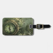 Emerald Green Rustic Steampunk Clock (7) Gepäckanhänger (Vorderseite horizontal)