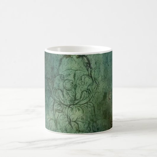 Emerald Green Rustic Steampunk Clock (8) Kaffeetasse (Mittel)