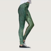 Emerald Green Rustic Steampunk Clock (8) Leggings (Rechts)