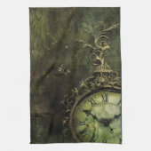 Emerald Green Rustic Steampunk Clock (9) Geschirrtuch (Vertikal)