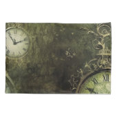 Emerald Green Rustic Steampunk Clock (9) Kissenbezug (Rückseite-Links)