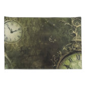 Emerald Green Rustic Steampunk Clock (9) Kissenbezug (Rückseite-Rechts)