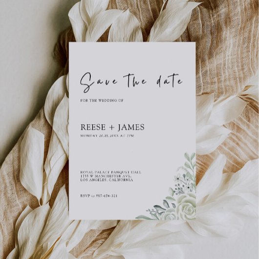 Emerald Green Save the Date Template Einladung