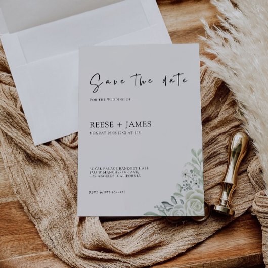 Emerald Green Save the Date Template Einladung