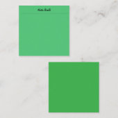 Emerald Green Schlicht Business Mitteilungskarte (Vorne/Hinten)
