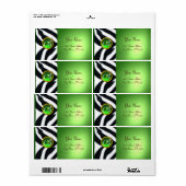 EMERALD GREEN SCHWARZ-WEISS ZEBRA FUR MONOGRAMM (Vorne)