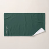 Emerald Green Script | Stilvolle Monogram Modern Badhandtuch Set (Handtuch)