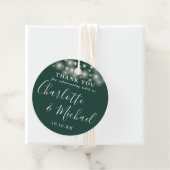 Emerald Green Script String Lights Vielen Dank Geschenkanhänger (Beispiel)