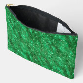 Emerald Green Sequin Pattern Zubehörtasche (Offen)