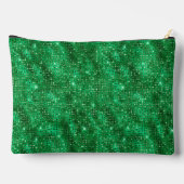 Emerald Green Sequin Pattern Zubehörtasche (Rückseite)