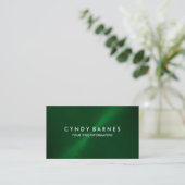 Emerald Green Sheen Business Card Visitenkarte (Stehend Vorderseite)