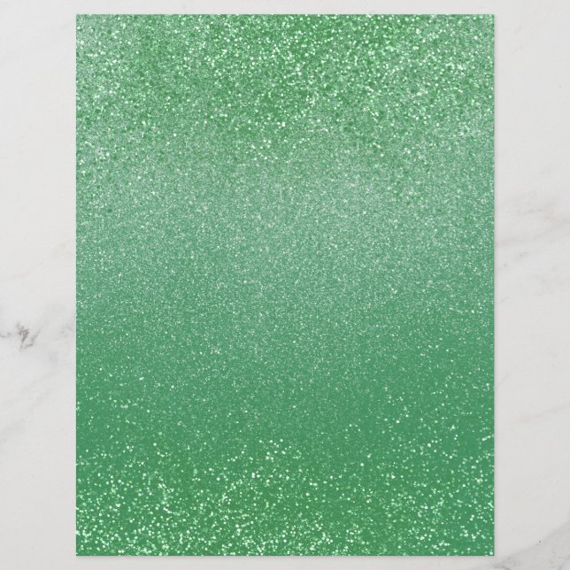 Emerald Green Shimmer Glitzer Dust Scrapbook (Vorderseite)