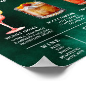 Emerald Green Signature Drinks Bar Poster (Ecke)